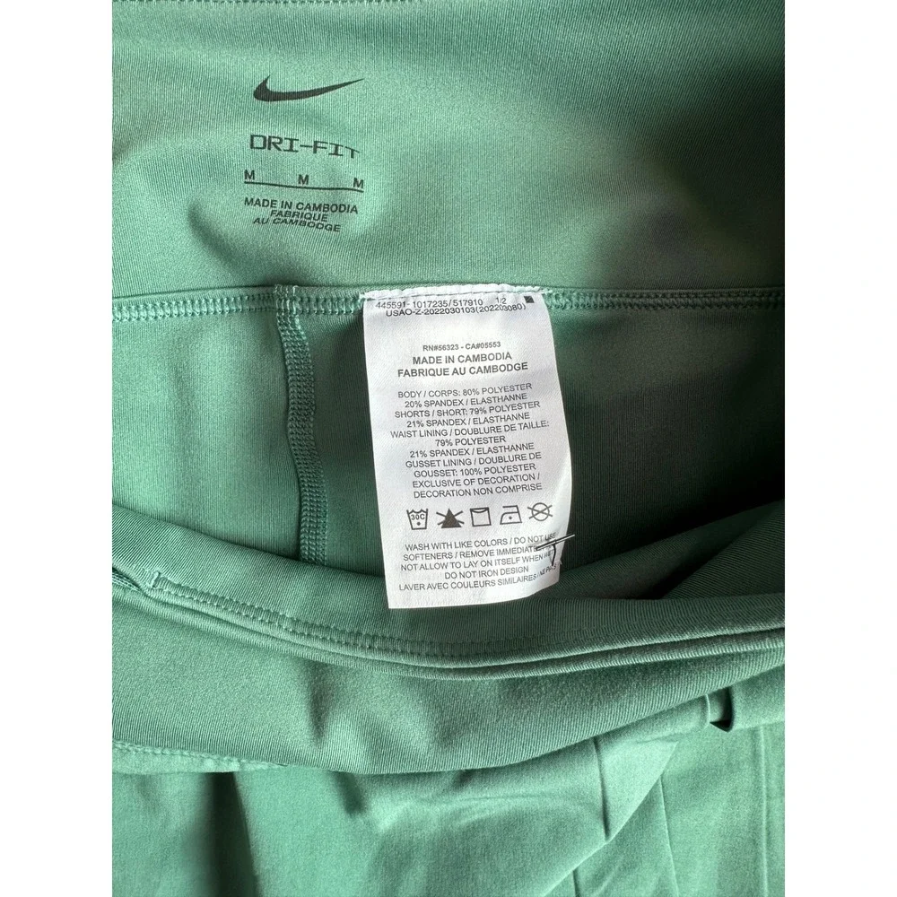 Nike Dri-FIT Advantage Pleated Tennis Skirt Green Teal Women Medium NEW